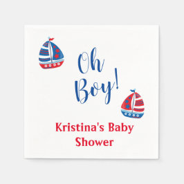 Nautical Boy Baby Dusche Serviette