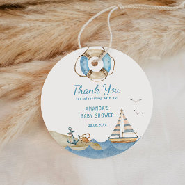 Nautical Boy Baby Dusche Vielen Dank Geschenkanhänger