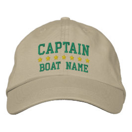 Nautical Captain Ihr Boot Name Khaki Cap Bestickte Kappe