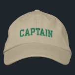 Nautical Captain Khaki Cap Bestickte Baseballkappe<br><div class="desc">Nautical Captain Khaki Baseball Cap</div>