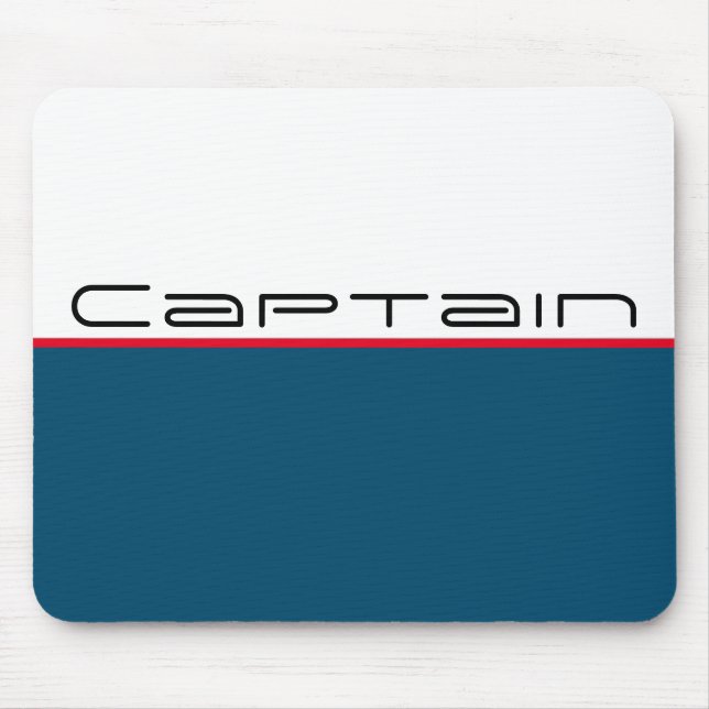 Nautical Captain Sport Strip Mousepad (Vorne)
