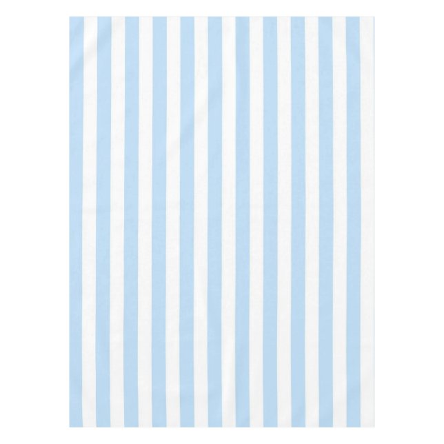 Nautical Chic Pastel Blue Stripes Pattern Spring Tischdecke (Vorderseite)