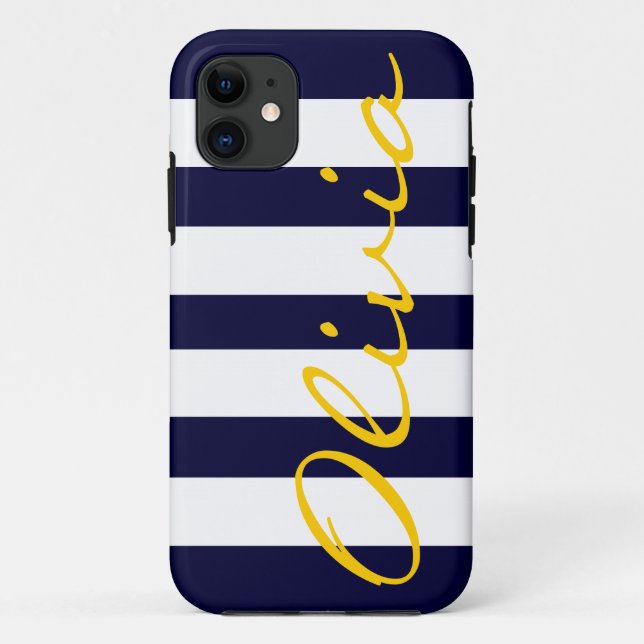 Nautical Chic Striped iPhone 5 Fall Case-Mate iPhone Hülle (Rückseite)