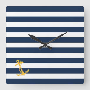 Nautical Chic Wall Clock Quadratische Wanduhr