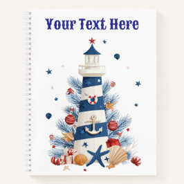 "Nautical Christmas Spiral Notebook - Festive Holi Notizbuch