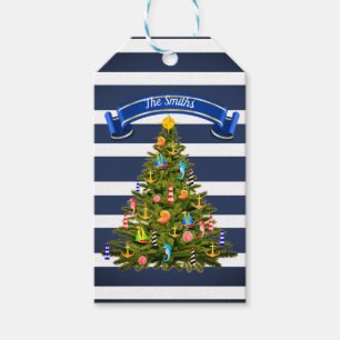 Nautical Christmas Tree Custom Geschenkanhänger