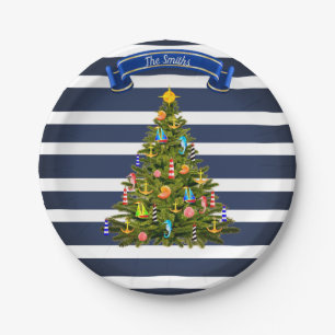 Nautical Christmas Tree Custom Pappteller