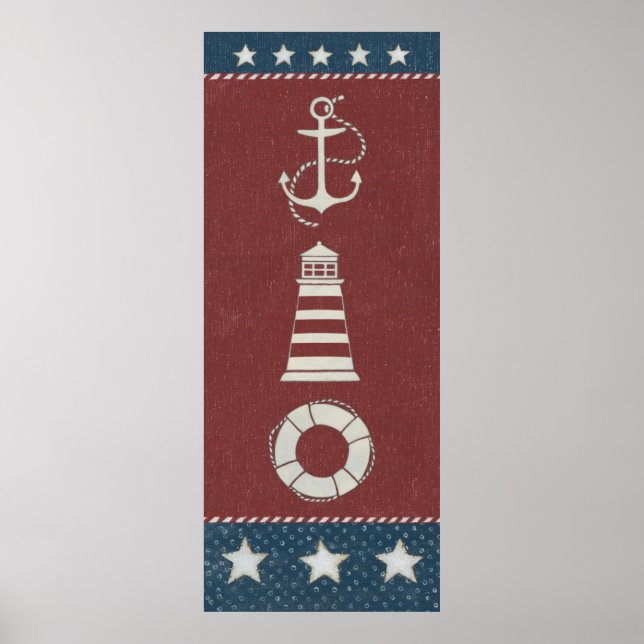 Nautical Collage 1 Poster (Vorne)