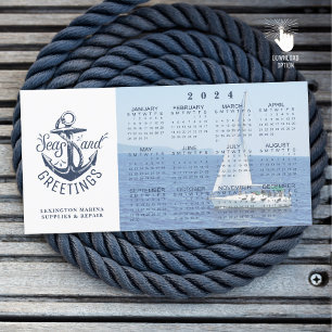 Nautical Company 2023 Kalender-SEEN und GREETINGS Feiertagskarte