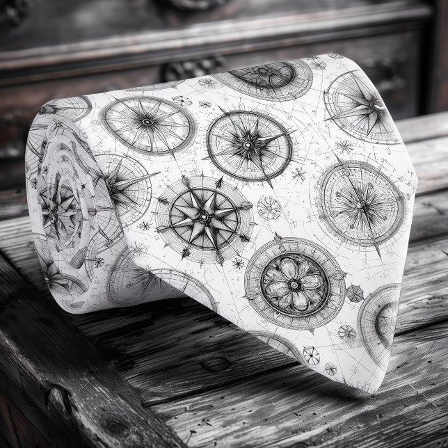 Nautical Compass Rose Krawatte Männer (Von Creator hochgeladen)