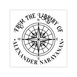Nautical Compass Rose Nr. 3 aus der Namensbiblioth Permastempel