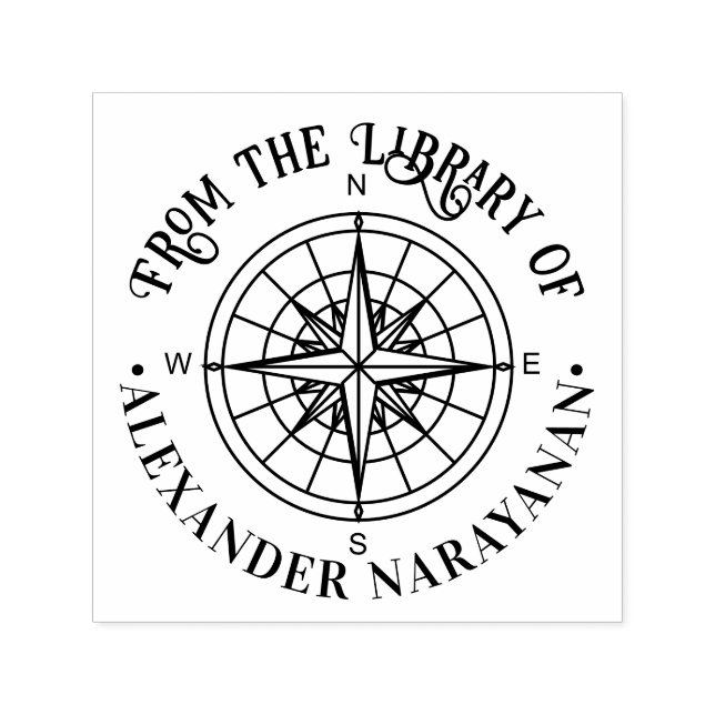 Nautical Compass Rose Nr. 3 aus der Namensbiblioth Permastempel (Design)