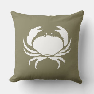Nautical CRAB Marine Taupe Kopfkissen Kissen