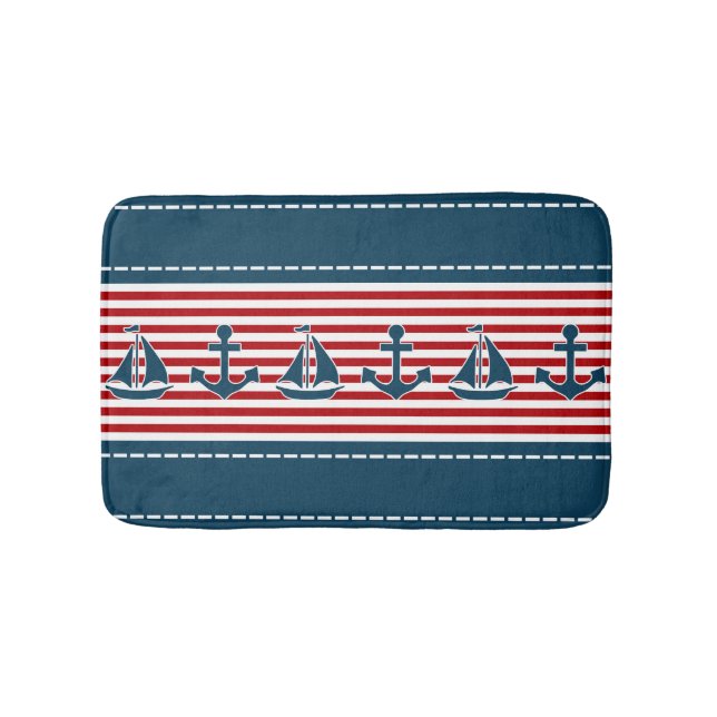Nautical Design Badematte (Vorderseite)