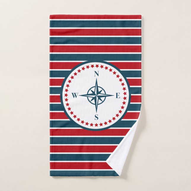 Nautical Design Badhandtuch Set (Handtuch)