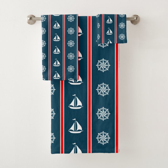 Nautical Design Badhandtuch Set (Insitu)