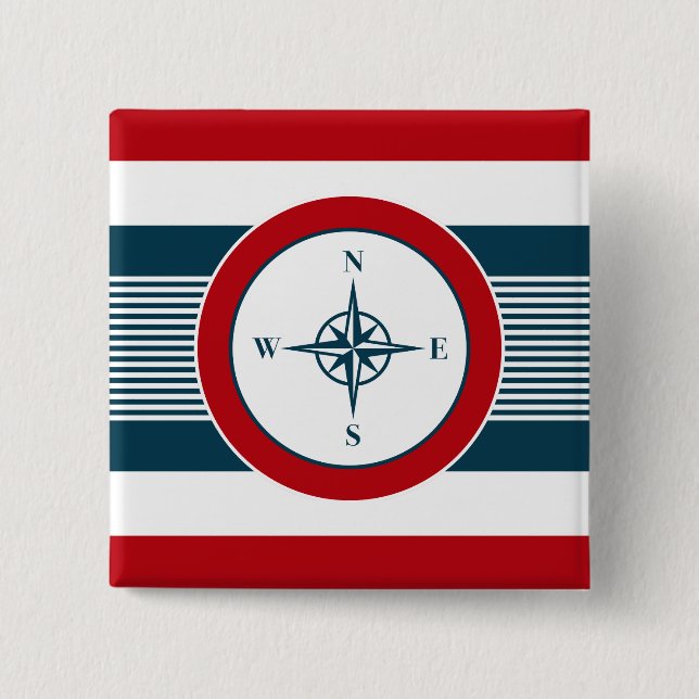 Nautical Design Button (Vorderseite)
