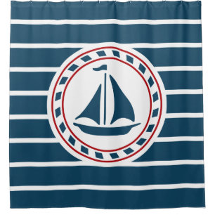 Nautical Design Duschvorhang