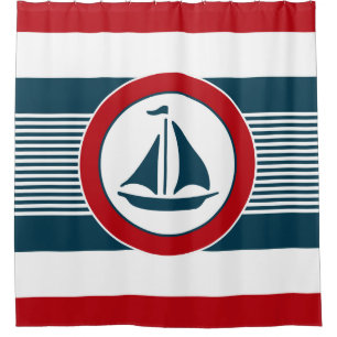 Nautical Design Duschvorhang