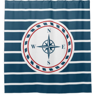 Nautical Design Duschvorhang