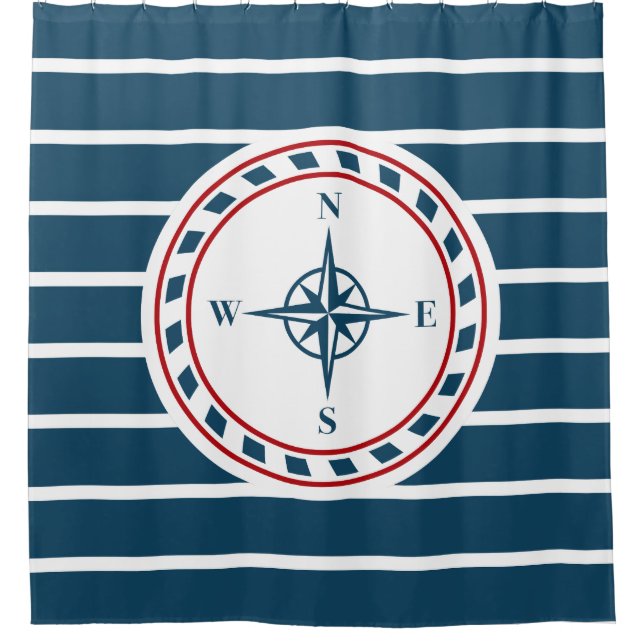 Nautical Design Duschvorhang (Vorderseite)