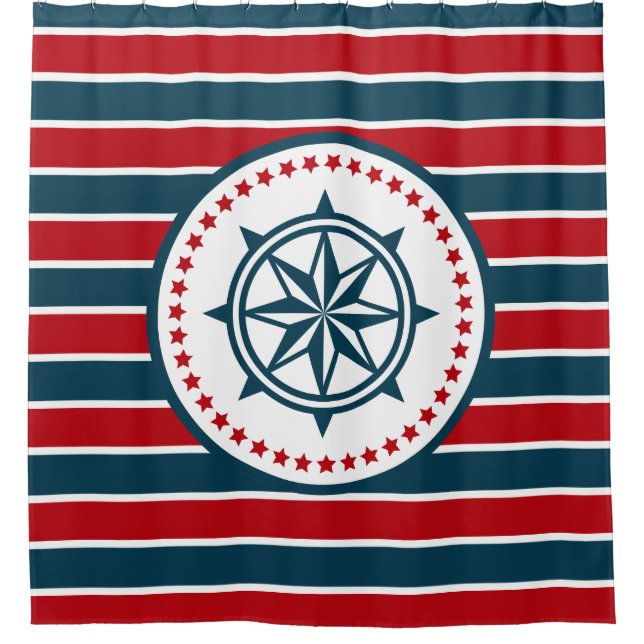 Nautical Design Duschvorhang (Vorderseite)