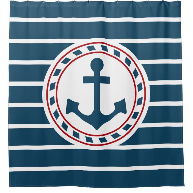 Nautical Design Duschvorhang (Vorderseite)
