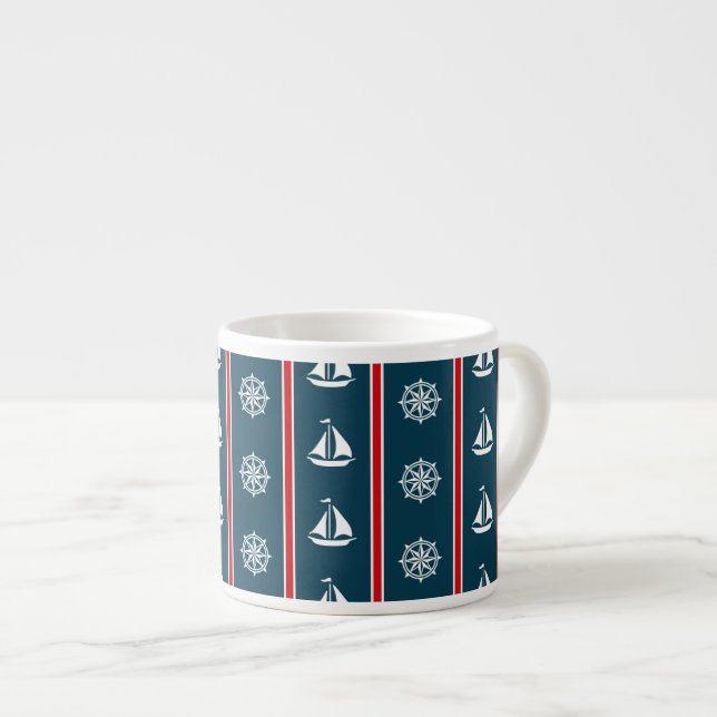 Nautical Design Espressotasse (Vorderseite Rechts)