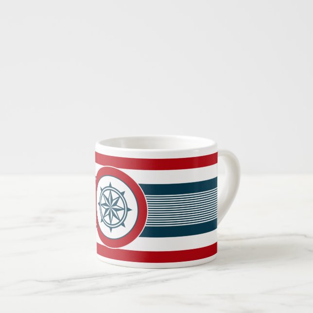 Nautical Design Espressotasse (Vorderseite Rechts)