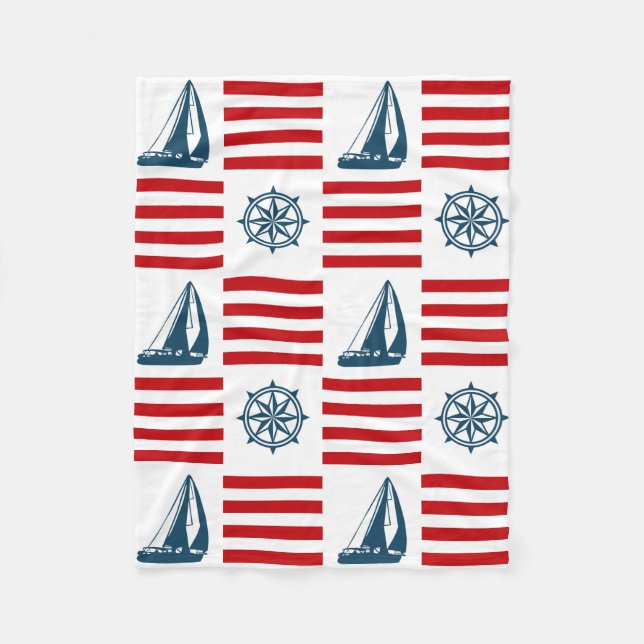 Nautical Design Fleecedecke (Vorderseite)