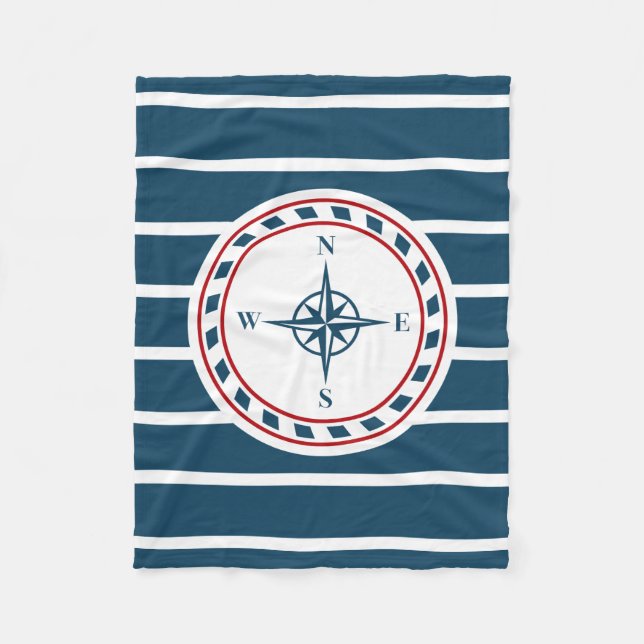 Nautical Design Fleecedecke (Vorderseite)