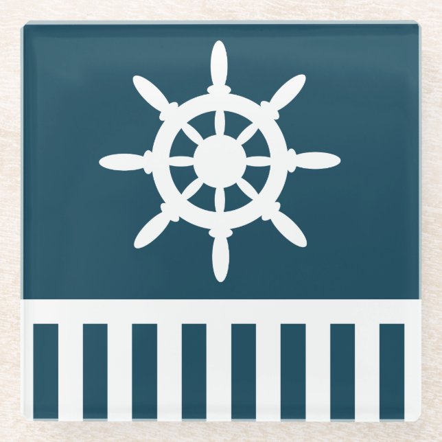 Nautical Design Glasuntersetzer (Vorderseite)