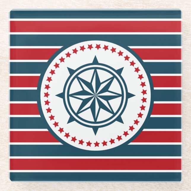 Nautical Design Glasuntersetzer (Vorderseite)