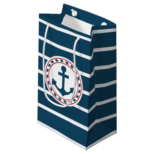 Nautical Design Kleine Geschenktüte (Vorderseite Schrägansicht)
