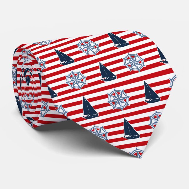 Nautical Design Krawatte (Gerollt)