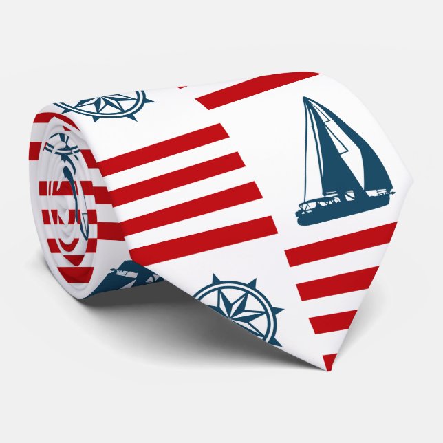 Nautical Design Krawatte (Gerollt)