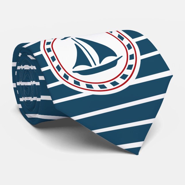 Nautical Design Krawatte (Gerollt)