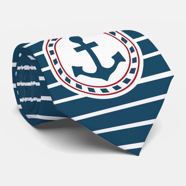 Nautical Design Krawatte (Gerollt)