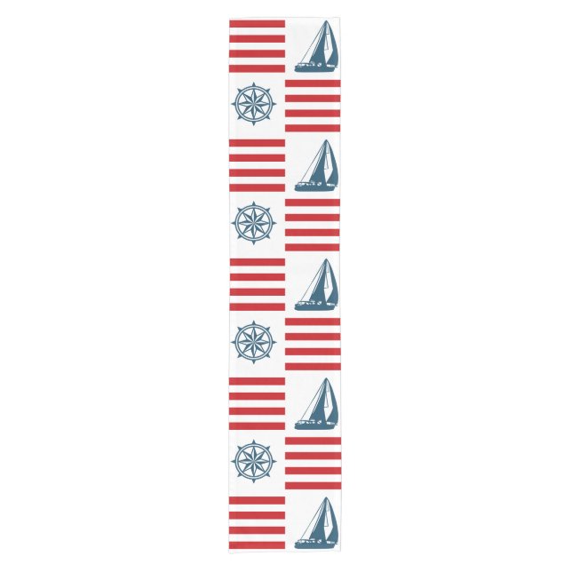 Nautical Design Kurzer Tischläufer (Vorderseite)