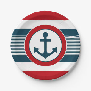 Nautical Design Pappteller