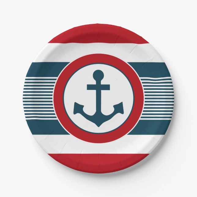 Nautical Design Pappteller (Vorderseite)