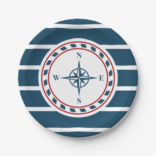 Nautical Design Pappteller (Vorderseite)