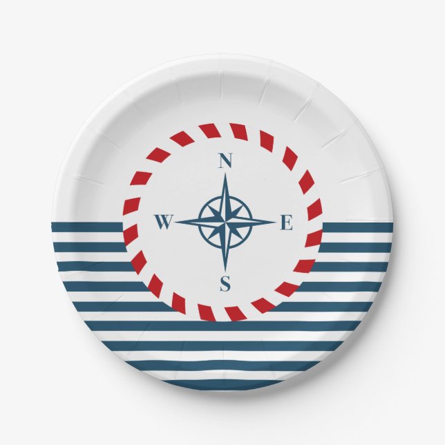 Nautical Design Pappteller (Vorderseite)