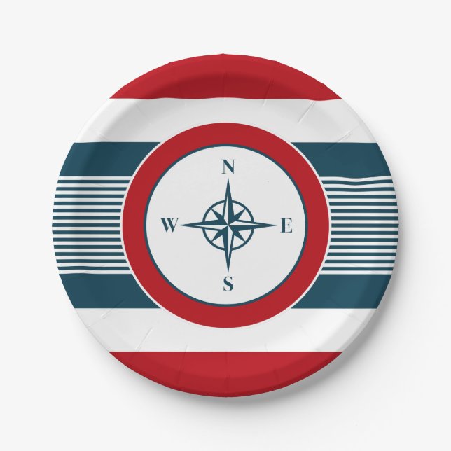 Nautical Design Pappteller (Vorderseite)