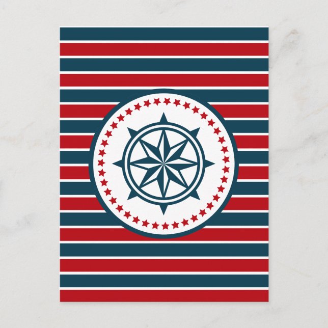 Nautical Design Postkarte (Vorderseite)
