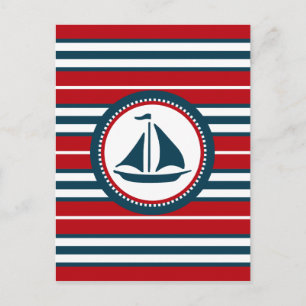 Nautical Design Postkarte