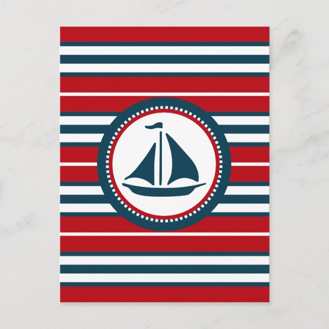 Nautical Design Postkarte (Vorderseite)