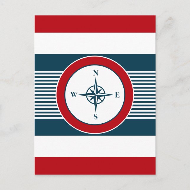 Nautical Design Postkarte (Vorderseite)