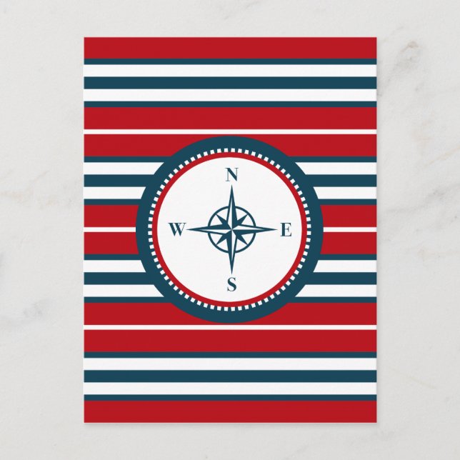 Nautical Design Postkarte (Vorderseite)