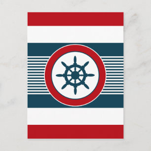 Nautical Design Postkarte